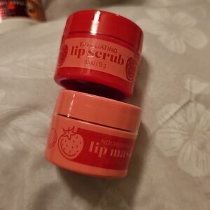 Strawberry Lip Scrub and Mask Set